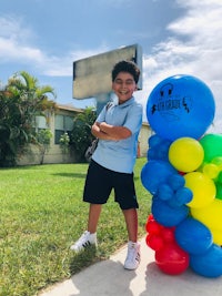 Mini Balloon Tower,Back To School Balloon Bouquet