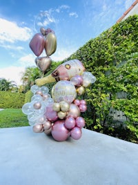 Champagne bottle balloon bouquet